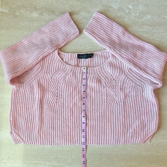 Topshop Pink Cropped Sweater - Picture 4 of 7